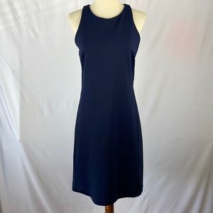 Cynthia Rowley Navy Blue Sheath Dress with Gorgeous Back Detail - Size XS